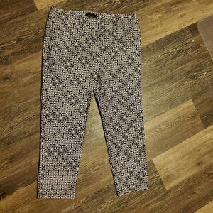 Women's New Talbots Dress Pants. Size 12P, Black/White, Slim Leg, Ankle lengt
